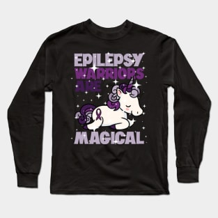 Epilepsy Warriors Are Magical Unicorn- Long Sleeve T-Shirt